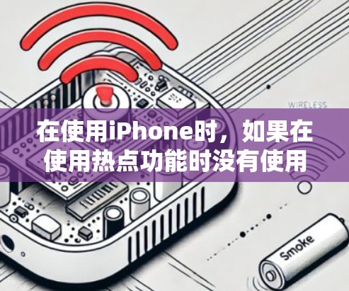 在使用iPhone时，如果在使用热点功能时没有使用VPN，可能会导致以下问题