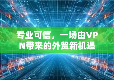 专业可信，一场由VPN带来的外贸新机遇